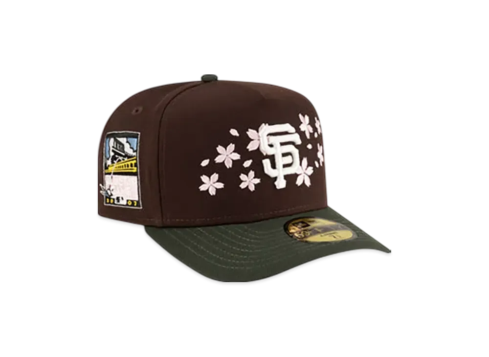 NEW ERA Just Caps Cherry Blossom 59Fifty A-Frame Fitted San Francisco Giants "Brown/Green"