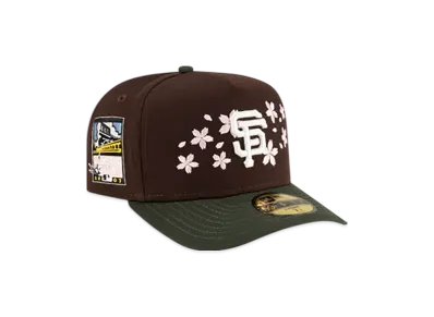 NEW ERA Just Caps Cherry Blossom 59Fifty A-Frame Fitted San Francisco Giants "Brown/Green"