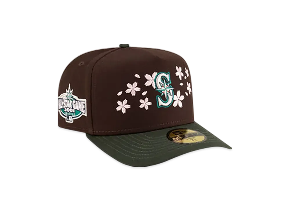 NEW ERA Just Caps Cherry Blossom 59Fifty A-Frame Fitted Seattle Mariners "Brown/Green"