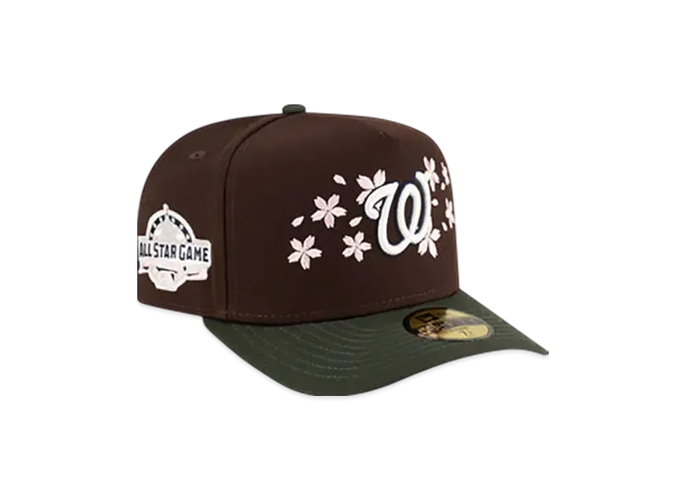 NEW ERA Just Caps Cherry Blossom 59Fifty A-Frame Fitted Washington Nationals "Brown/Green"