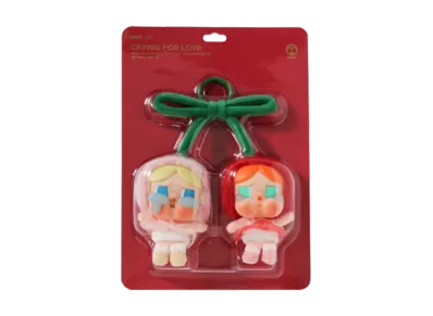 POP MART CRYBABY Crying For Love Plush Pendant Love You Cherry Much