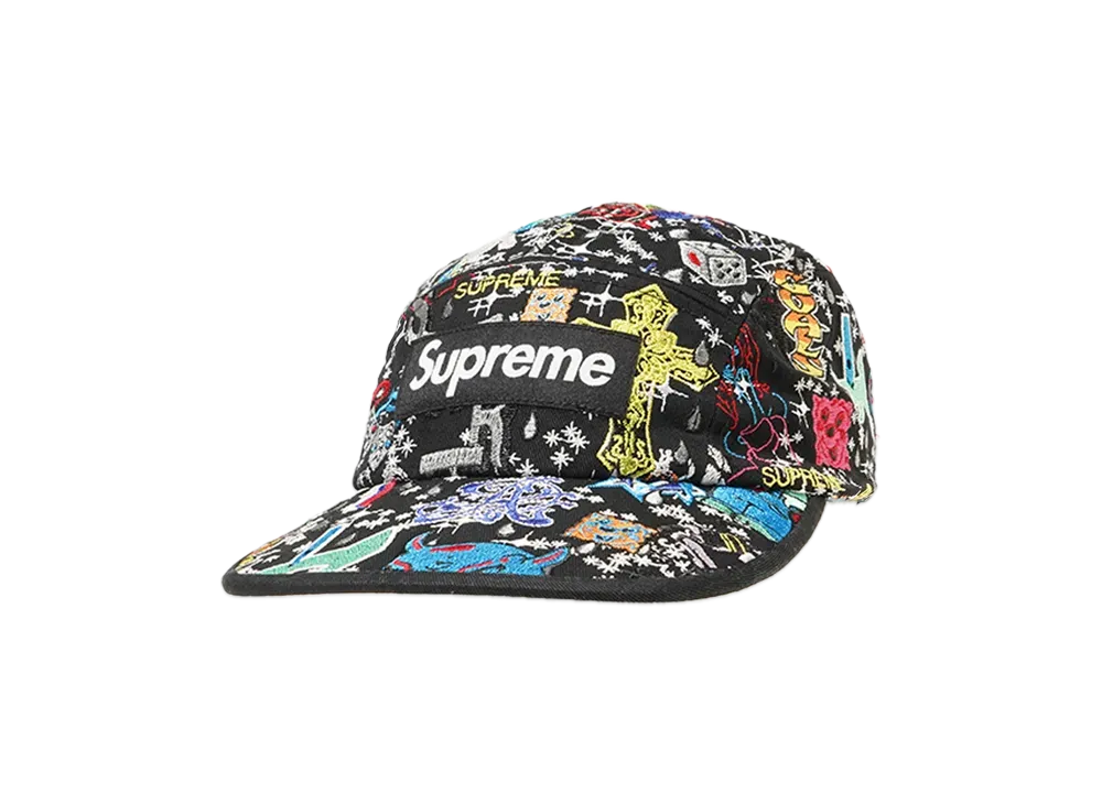 Supreme AOI Embroidered Camp Cap "Black"
