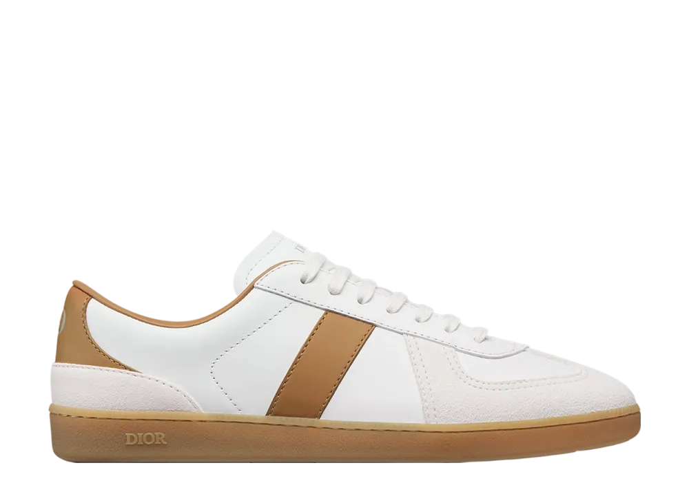 ディオール B01 マッチポイント スニーカー スムースカーフスキン ＆ スウェード "コニャックブラウン/ホワイト"