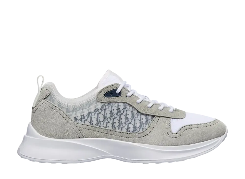 Dior B25 Runner Sneaker Suede Technical Mesh Dior Oblique Canvas "Grey"