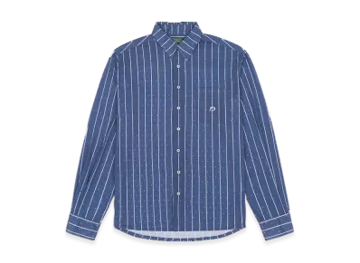 DENIM TEARS Coach Oxford Mesh Button Up "Blue"