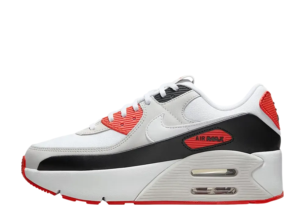Nike Women's Air Max 90 LV8 "White/Black/Picante Red/White"
