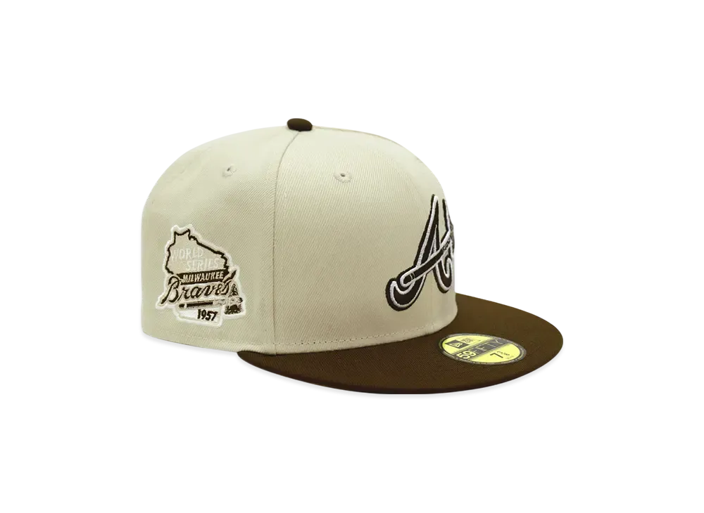 NEW ERA x THE CAP 'JAVA MILL' 59Fifty Atlanta Braves "Stone/Burntwood"