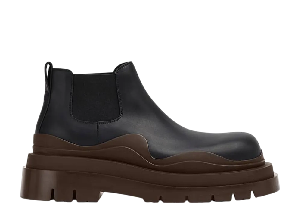 ボッテガヴェネタ タイヤ アンクル チェルシーブーツ "ブラックエボニー"