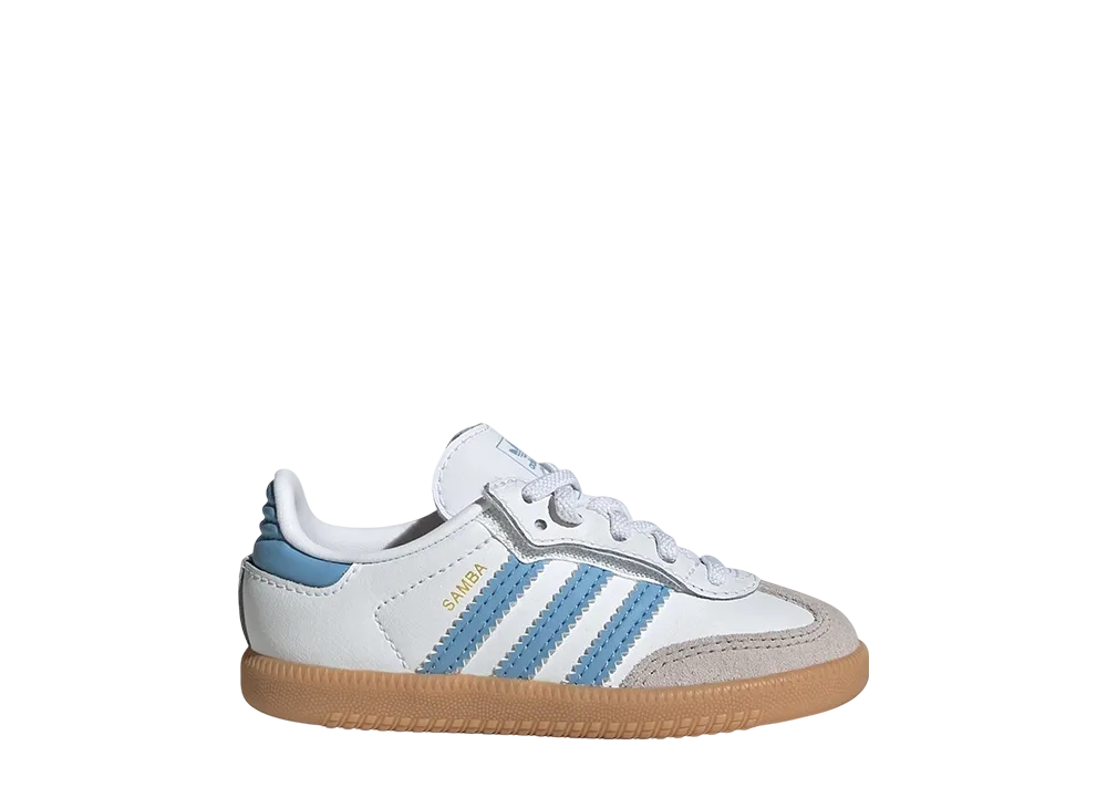 adidas TD Samba OG Comfort Closure Elastic Lace "Cloud White/Ash Blue/Gum"