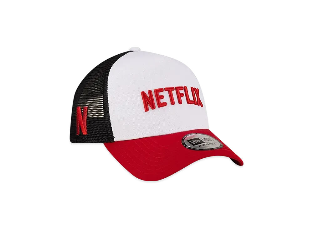 NEW ERA x NETFLIX 9Forty A-Frame Tracker "White/Scarlet"