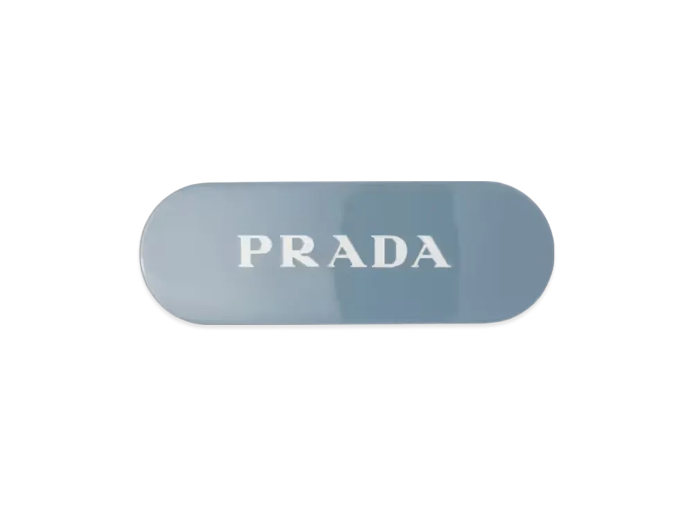 PRADA Logo Hair Clip "Light Blue"