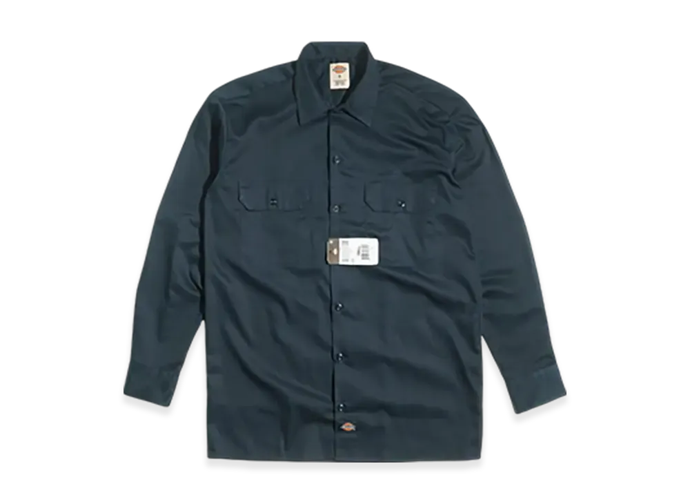 Dickies 574 Long Sleeve Work Shirt "Dark Navy"