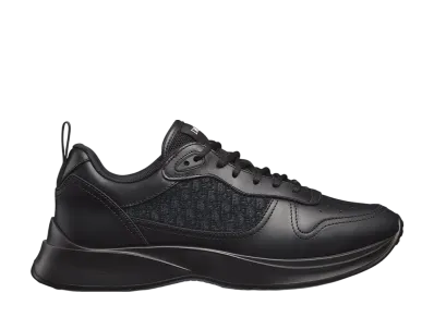Dior B25 Runner Sneaker Smooth Calfskin & Dior Oblique Jacquard "Black"
