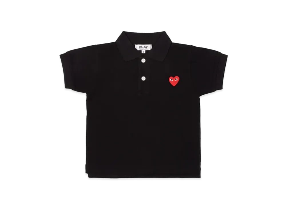 COMME des GARCONS PLAY Kids Polo Shirt "Black"