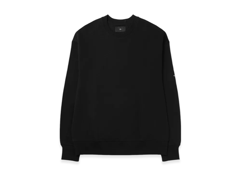 Y-3 Organic Cotton Terry Crew Sweatshirt "Black"