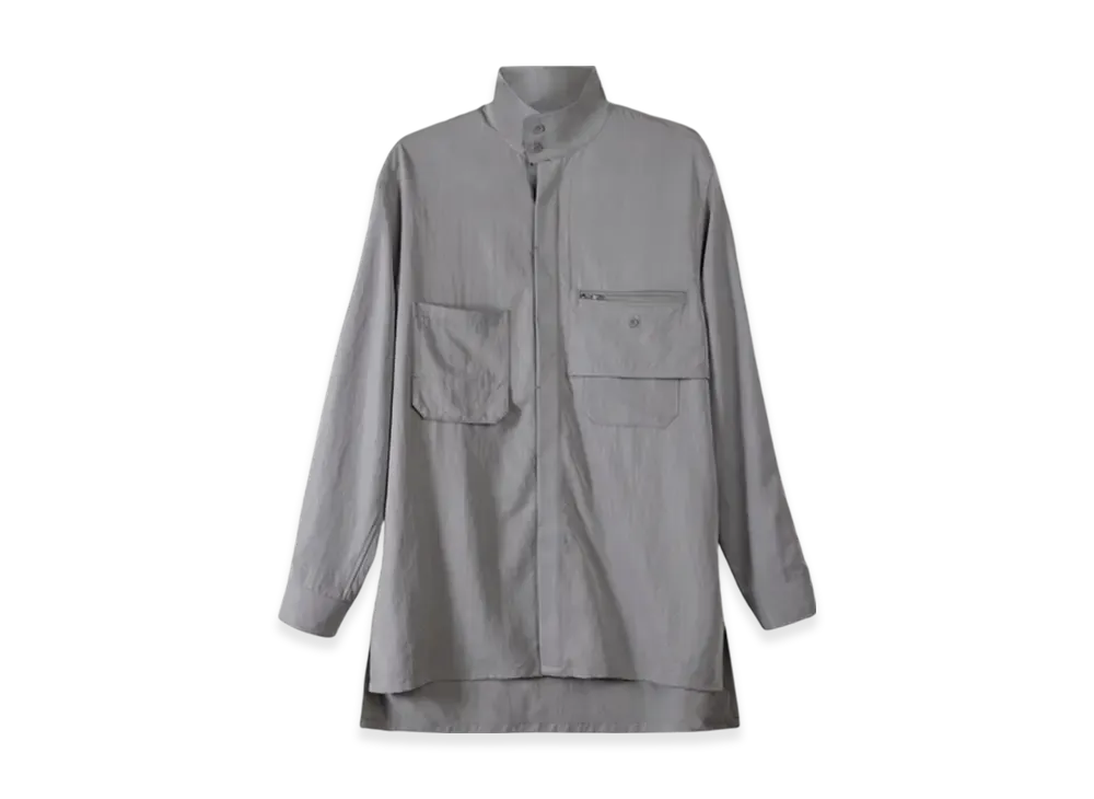 Y-3 Washed Twill Overshirt "Solid Grey"