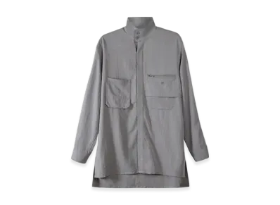 Y-3 Washed Twill Overshirt "Solid Grey"