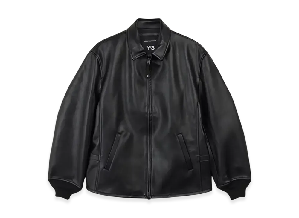 Y-3 Pleather Bomber Jacket "Black"