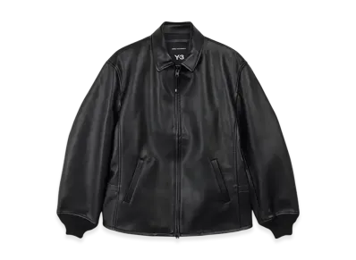 Y-3 Pleather Bomber Jacket "Black"