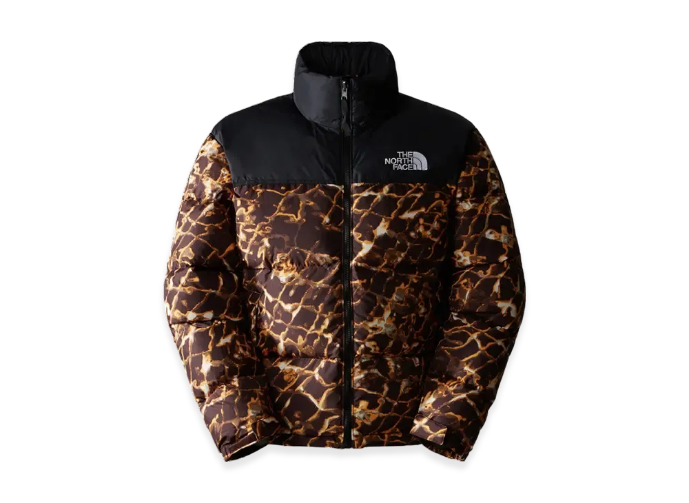 The North Face 1996 Retro Nuptse Jacket "Coal Brown Water Distortion Print/TNF Black"