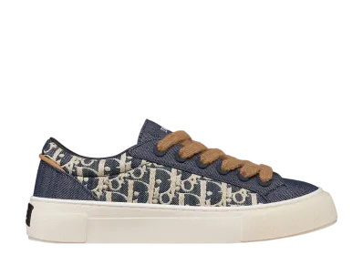 Dior B33 Spin Sneaker Denim & Dior Oblique Raffia Effect Denim "Blue"