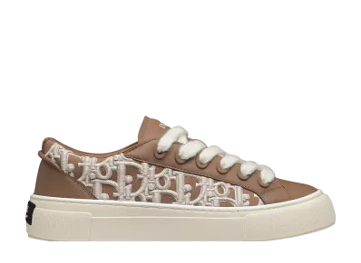 Dior B33 Spin Sneaker Smooth Calfskin & Dior Oblique Embroidered "Brown"
