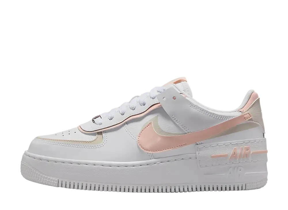 Nike Women's Air Force 1 Shadow "White/Light Orewood Brown/White/Washed Coral"