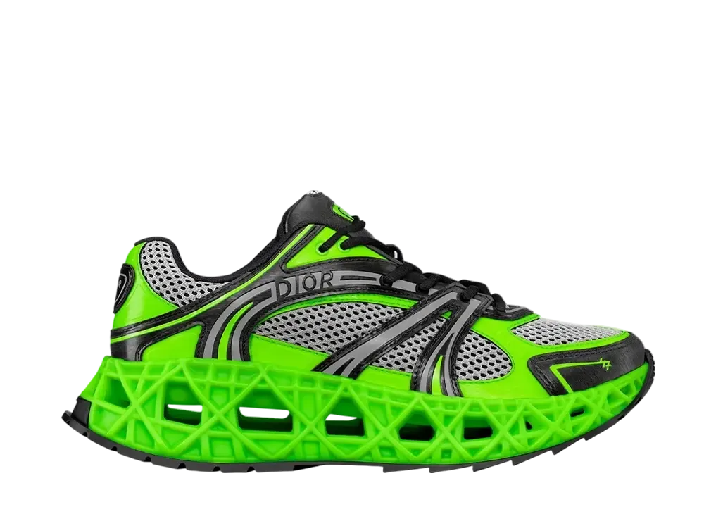 Dior B35 NXXT Sneaker Technical Fabric & Technical Mesh "Neon Green/Black"