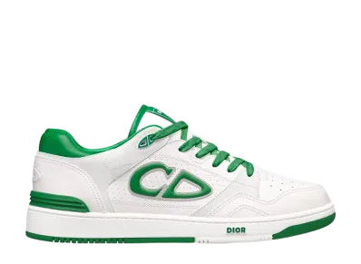 Dior B57 Dribble Low Top Sneaker Smooth Calfskin & Suede "White/Green"
