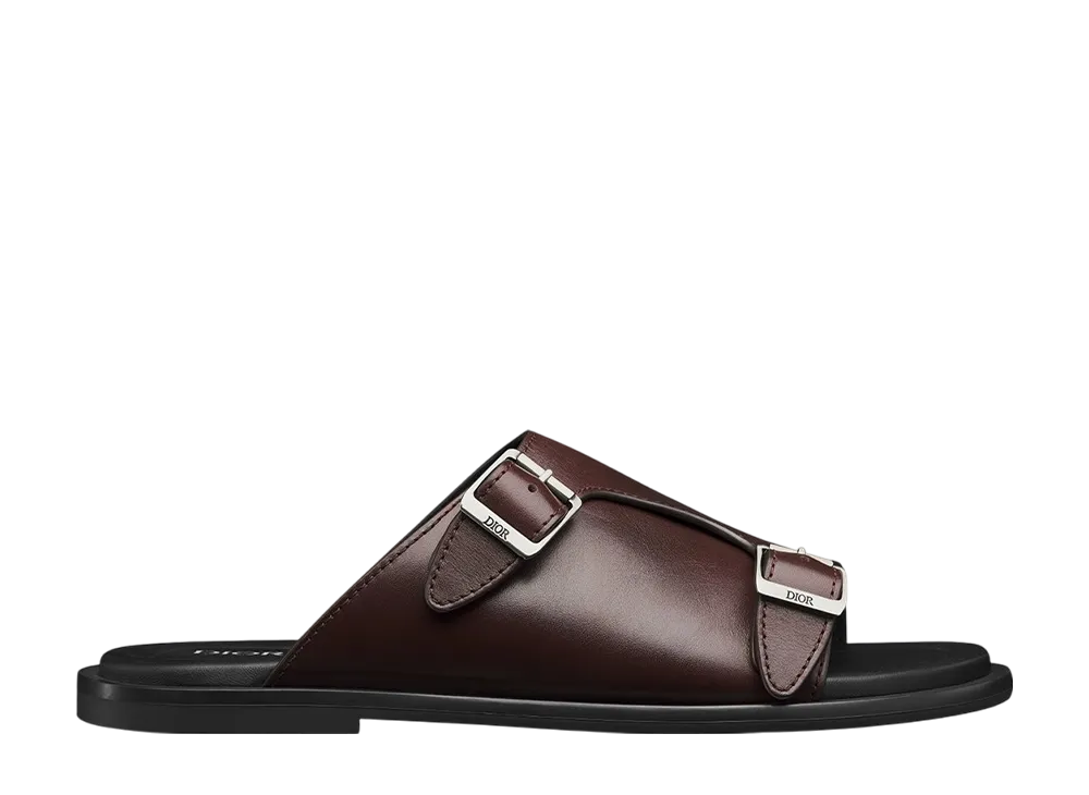 ディオール エイリアス サンダル スムースカーフスキン "ディープブラウン"