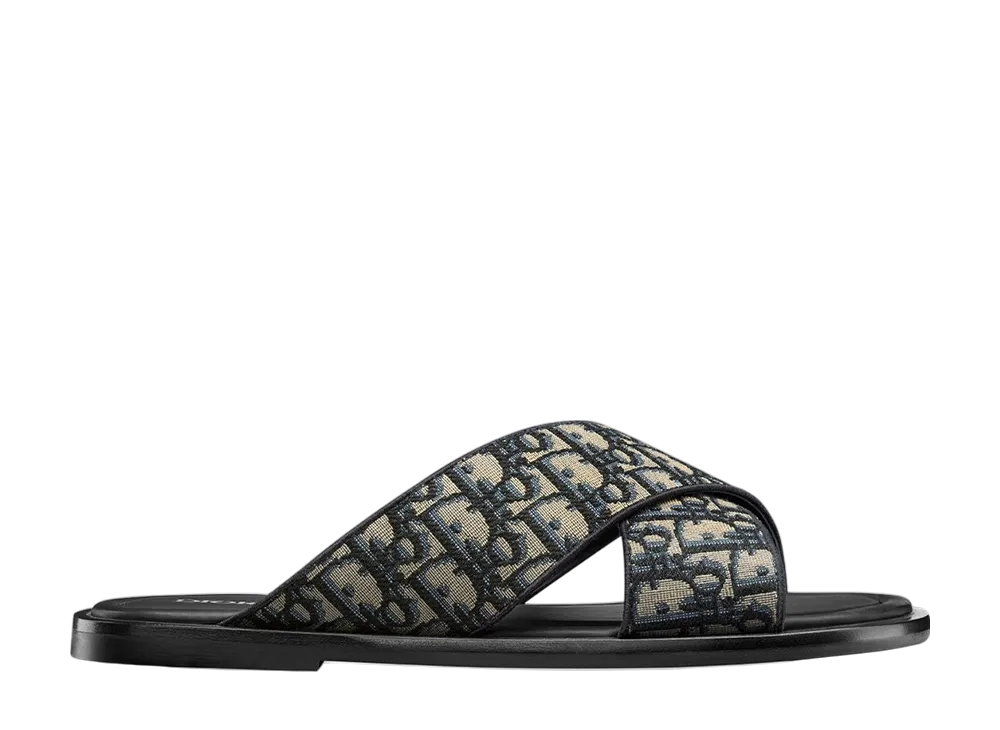 ディオール エイリアス サンダル ディオール オブリーク ジャカード "ベージュ/ブラック"