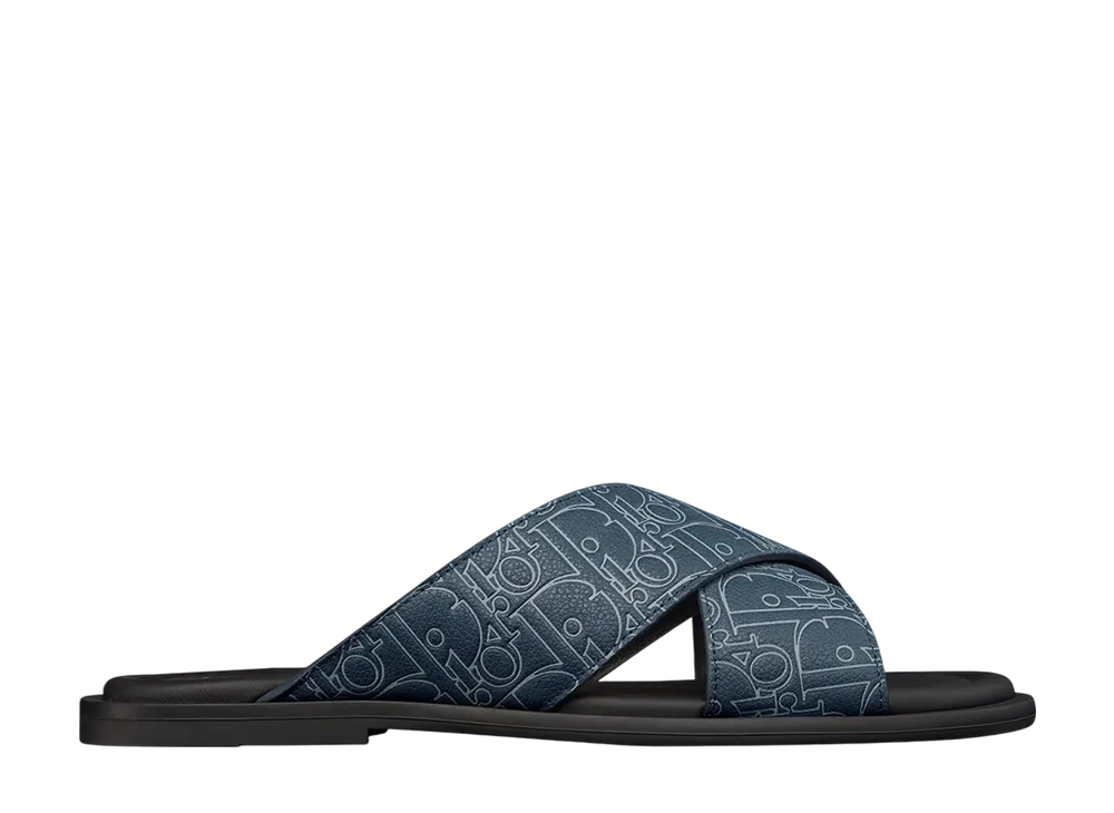 ディオール エイリアス サンダル ディオール グラビティ アウトライン レザー "ネイビーブルー"