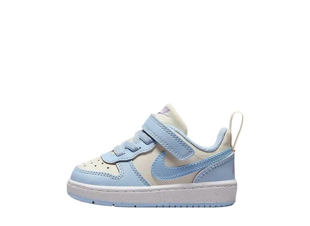 ナイキ TD コートボロー ロー リクラフト "ソフトパール/ハイドランジア/ホワイト/セレスタインブルー" (キッズ)