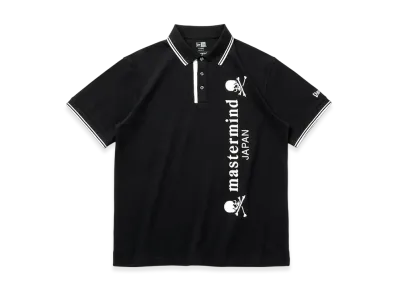 NEW ERA x mastermind JAPAN SS25 Golf Short Sleeve Pique Polo Shirt Skull Logo "Black"