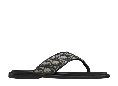 Dior Alias Beach Sandal Dior Oblique Jacquard "Beige/Black"