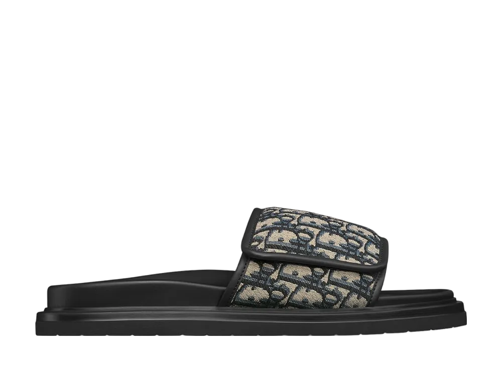 ディオール アクア サンダル ディオール オブリーク ジャカード "ベージュ/ブラック"