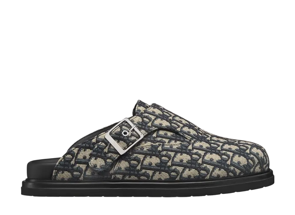 ディオール アクア ミュール ディオール オブリーク ジャカード "ベージュ/ブラック"