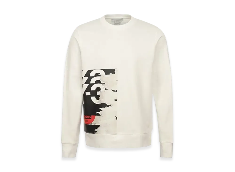 Y-3 CH1 Graphic Crew Sweatshirt "Cloud White"