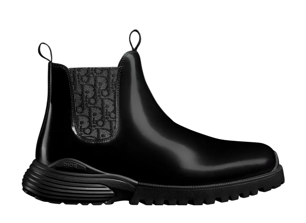 Dior ディオール コンバットチェルシーブーツ ブラック Dior Combat Chelsea Boot Black Polished Calfskin | DIOR