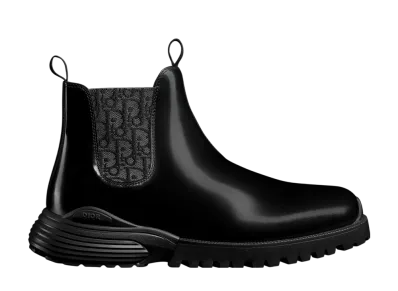 Dior Combat Chelsea Boots Polished Calfskin "Black"