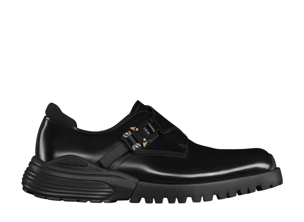 ディオール コンバットモンク ダービーシューズ ポリッシュド カーフスキン "ブラック"