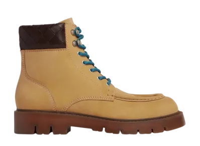 Bottega Veneta Haddock Lace Up Ankle Boot "Ochre/Rubber"