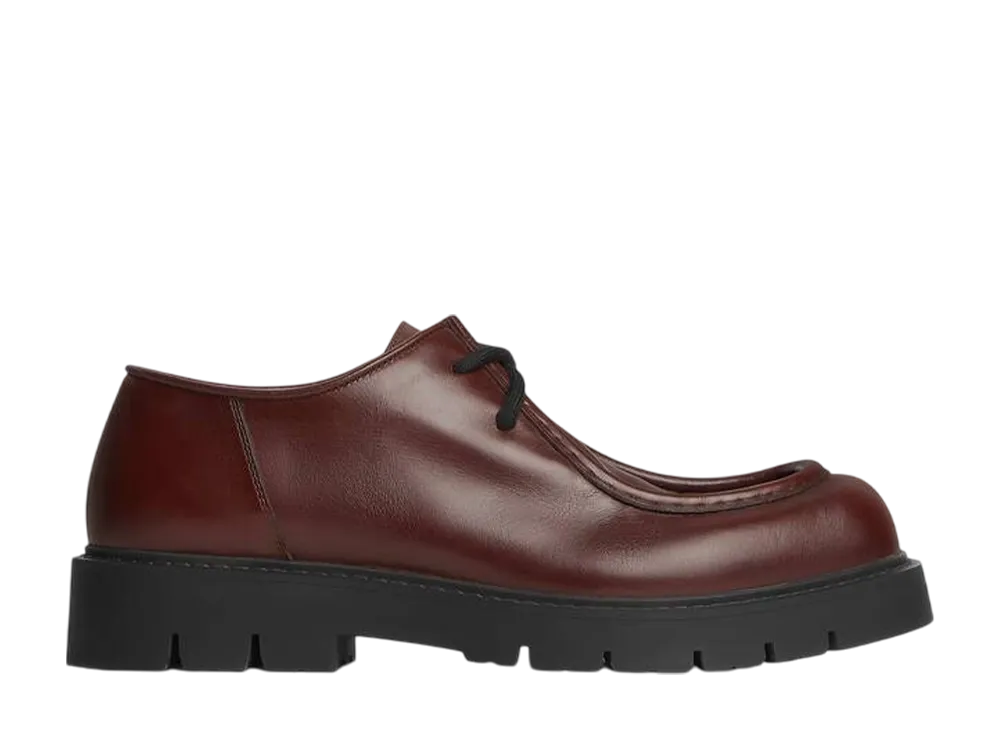 Bottega Veneta Haddock Lace Up Shoe "Chocolate Cherry"