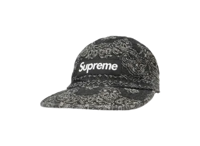 Supreme Bandana Jacquard Denim Camp Cap "Black" (25SS)