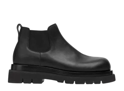 Bottega Veneta Lug Chelsea Ankle Boot "Black"