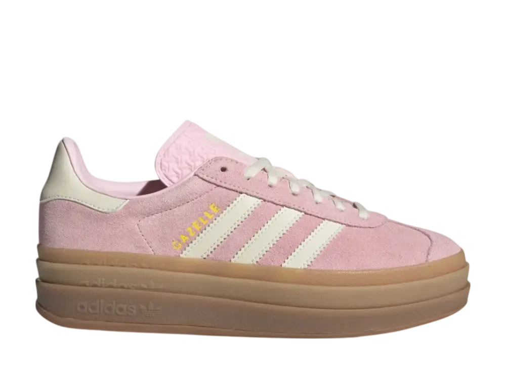 adidas Women's Gazelle Bold "Clear Pink/Cream White/Gold Metallic"