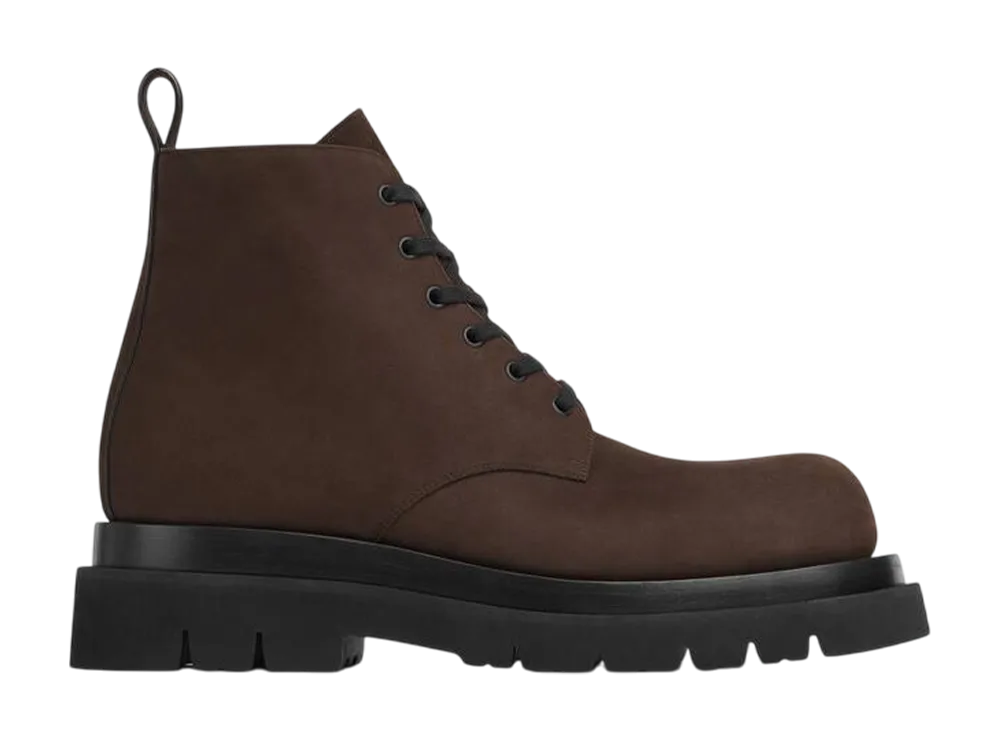 ボッテガヴェネタ ラグ レースアップ アンクルブーツ "コーヒー"