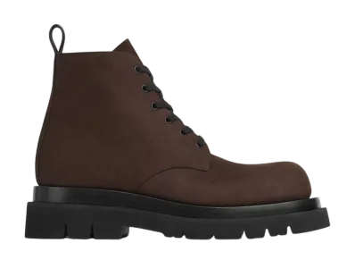 Bottega Veneta Lug Lace Up Ankle Boot "Coffee"