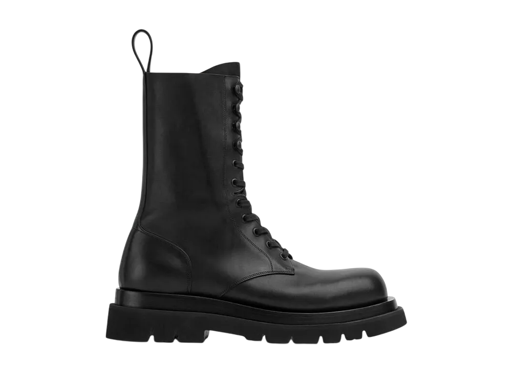 ボッテガヴェネタ ラグ レースアップブーツ "ブラック"