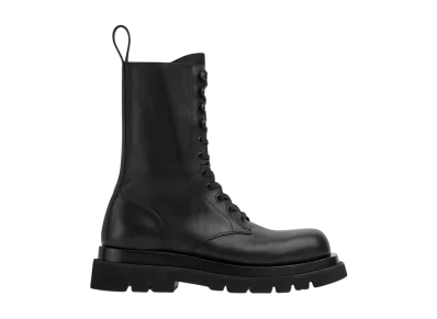 Bottega Veneta Lug Lace Up Boot "Black"